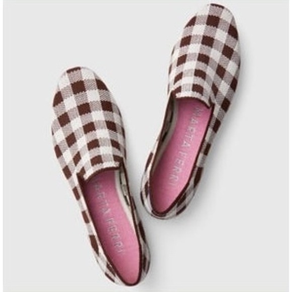 Rothy's Shoes - Rothy's x Marta Ferri Brown Check Gingham Loafers Flats Women 11